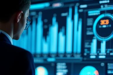 Futuristisches Analyse Dashboard für Unternehmen